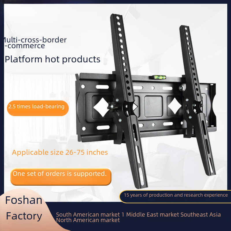 Wholesale 26~75 inch universal TV wall mount tilt angle adjustable reinforced load-bearing TV bracket