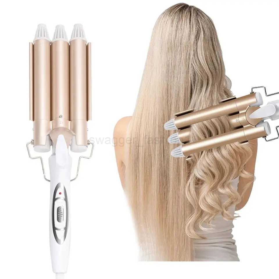 Three Barrels Curling Wand Professional Hair Curler Long Lasting Styling Wave Curling ToolB240719