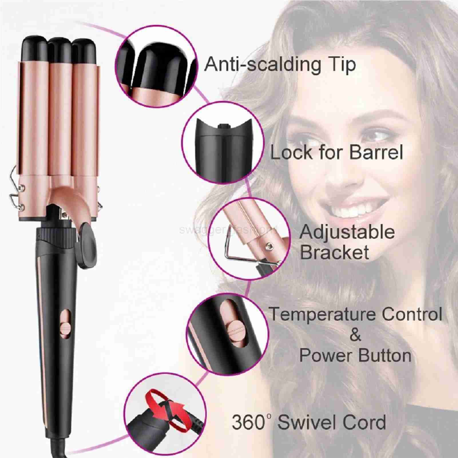 5 in 1 Hair Curler Curling Wand Set Fast Heating and Anti-Scald Hair Styling Tools for Hair Styling Beauty ToolB240719