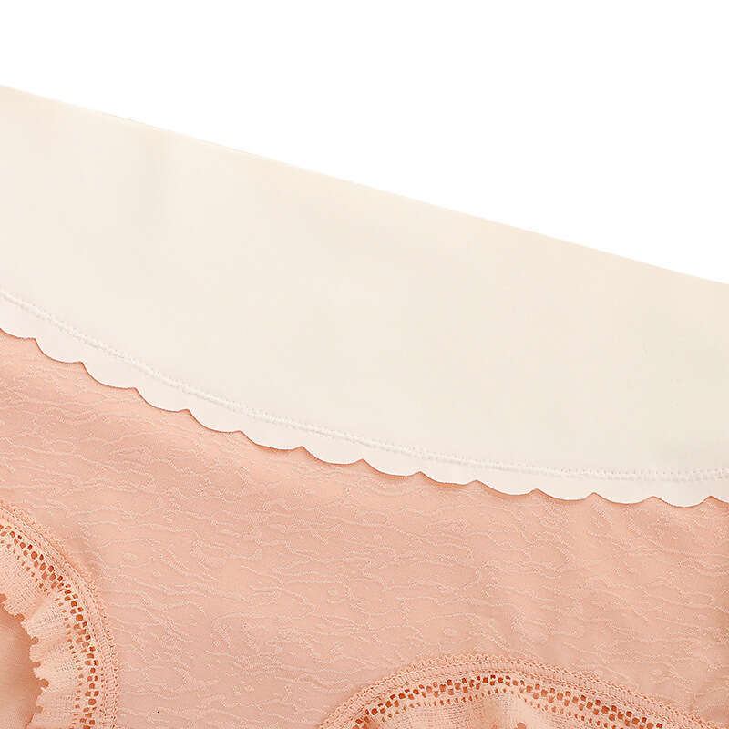 Comfortable Mulberry Silk Crotch Women's High Waisted Underwear, Lace Edge Seamless Triangle Pants for Women Calzoncillos Women Underwear Underwe