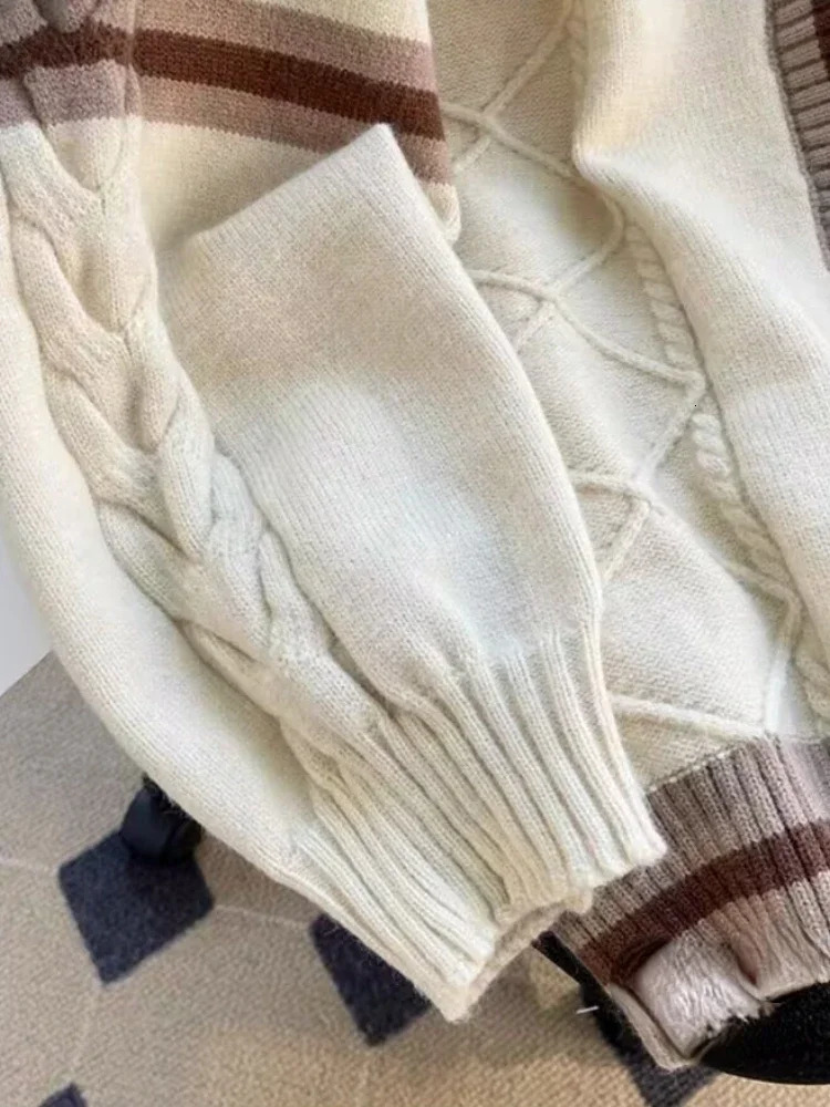 Sweet Bow Knitted Cardigans Y2k Aesthetic All Match Contrast Color Coats Fashion Single Breasted Women Kawaii JK Sweaters Jumper 240712