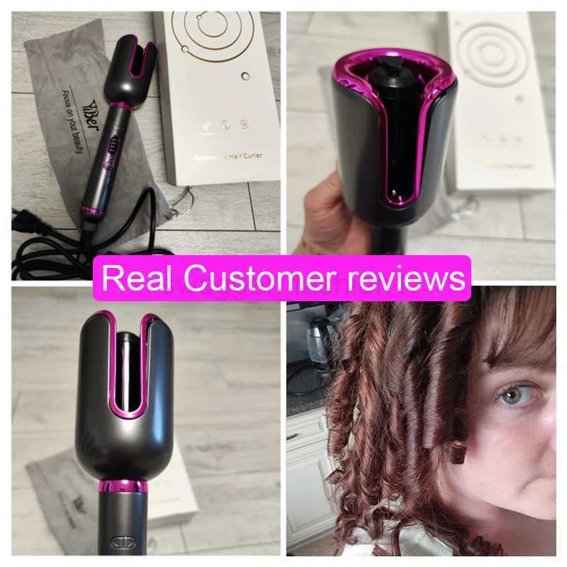 Auto Hair Curling Irons Electric Automatic Ceramic 1 Inch Hair Curler Rotating Curls Waves Anti-Tangle Curling Waver Large SlotB240719