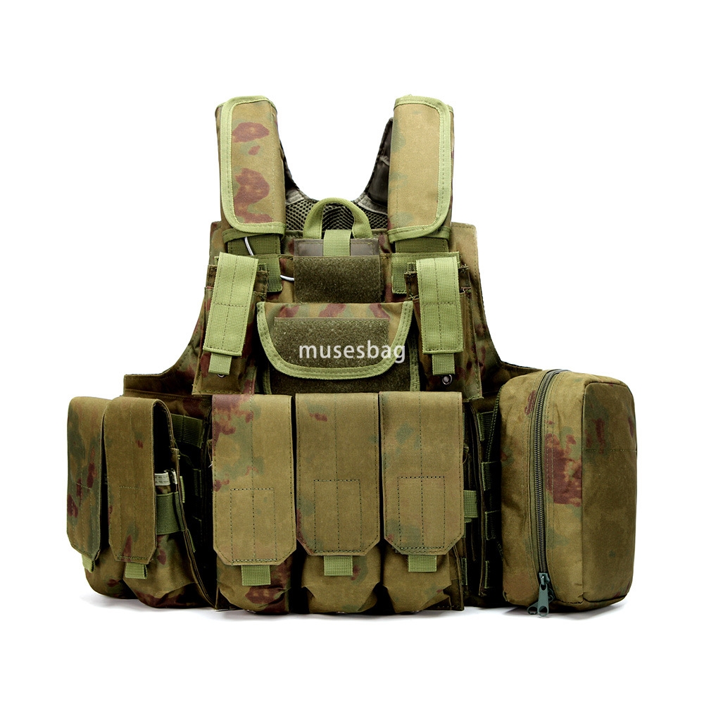 New shooting sports outdoor ghost tactical vest eight piece set camouflage vest as training uniform CS field equipment