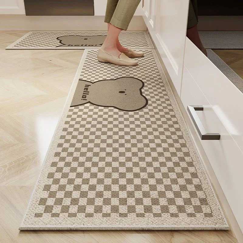Kitchen Mat Kitchen Carpet Bathroom Non-slip Absorbent Entrance Doormat Hallway Bedroom Living Room Long Runner Floor Rugs