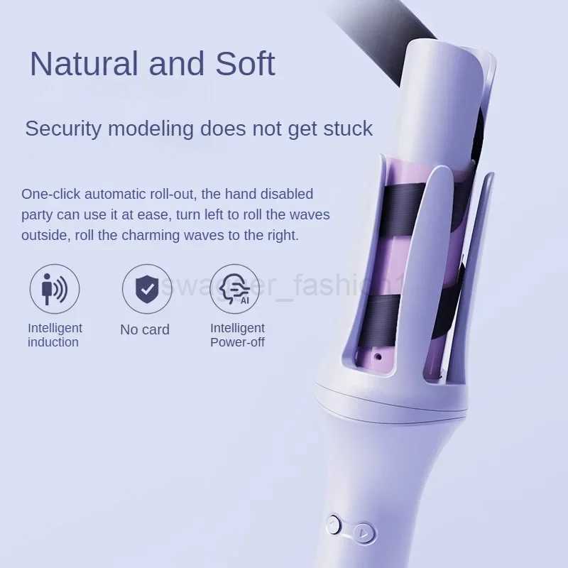 New Automatic Hair Curler Stick Negative Iron Electric Ceramic Curler Fast Heating Rotating Magic Curling Iron Hairdressing ToolB240719