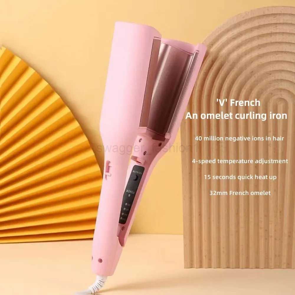 Hair Curling Iron 32mm Deep Wave Hair Curler 4 Temperature Adjustable Fast Heating Crimping Iron Styler Wand for All Hair StyleB240719
