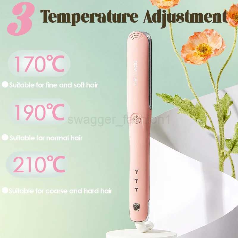 NOVUS New 2 in 1 Hair Straightener and Curler with 3D Ceramic Plates Essential Oils Portable Curling Iron Hair Styling ToolB240719