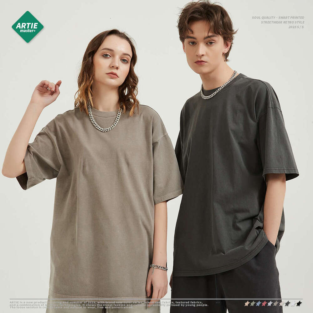 T-shirt Best Saller Summer Retro Loose Versatile Harajuku Print Vintage Brushed Print Tshirt Plaid Chiffon Women's Solid Turtleneck Women's 