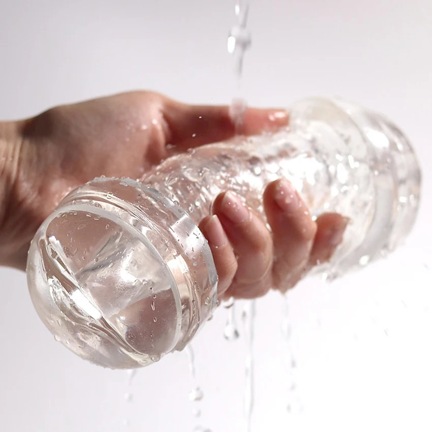 Male Masturbator Cup Soft Pussy Sex Toys Transparent Vagina Adult Endurance Exercise Sex Products Vacuum Pocket Cup for Men 18 240715