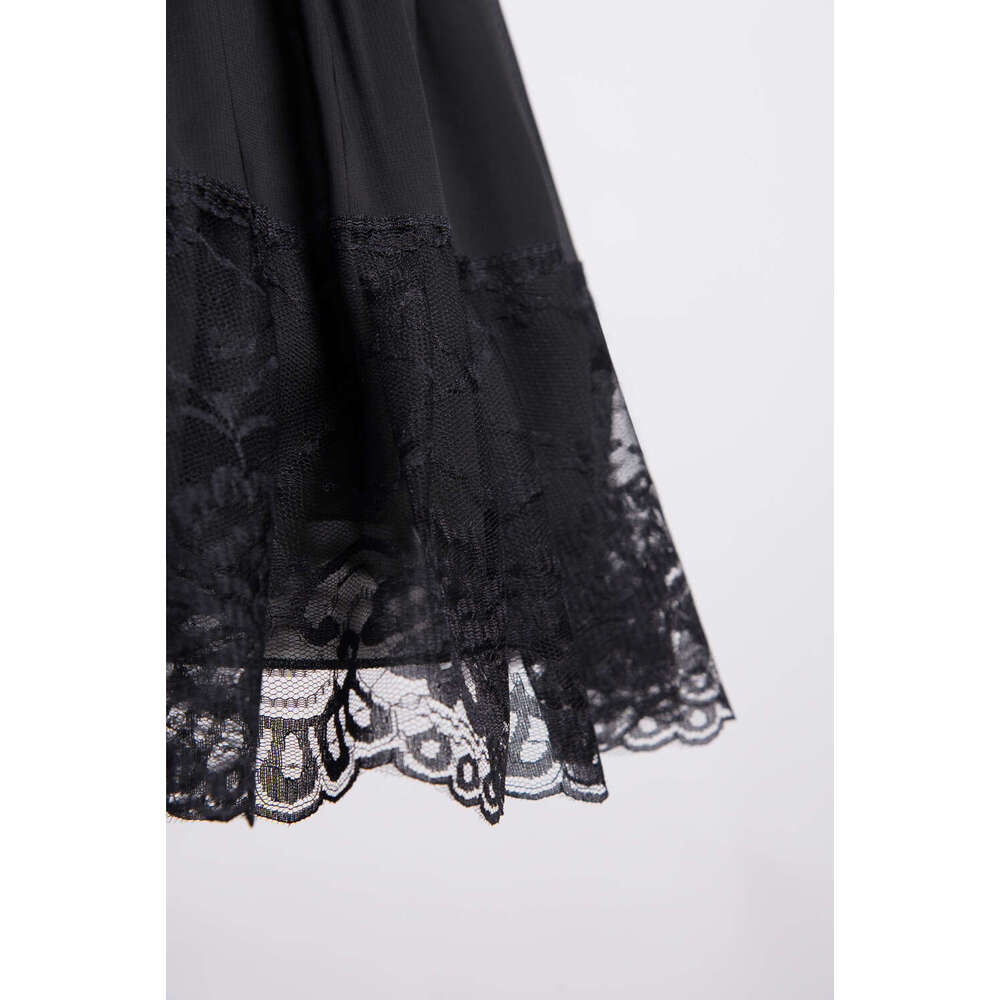 MisShow Women Tulle Petticoat Tutu Crinoline Mini Black Lace Underskirt Ballet Dance Skirt tail Dress Wedding Party