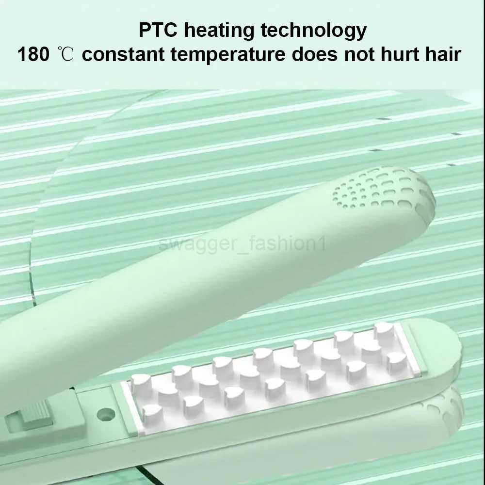 Mini 3D Grid Hair Crimper Curling Iron Volumizing Hair Iron Ceramic Corn Perm Splint Flat Iron Hair Styling Tools Gift for WomenB240719