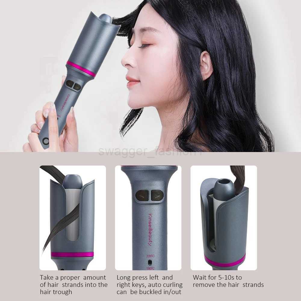 Auto Rotating Ceramic Automatic Styling Tool Iron Curling Wand Air Spin And Curl Curler Hair Waverbi240719b240720