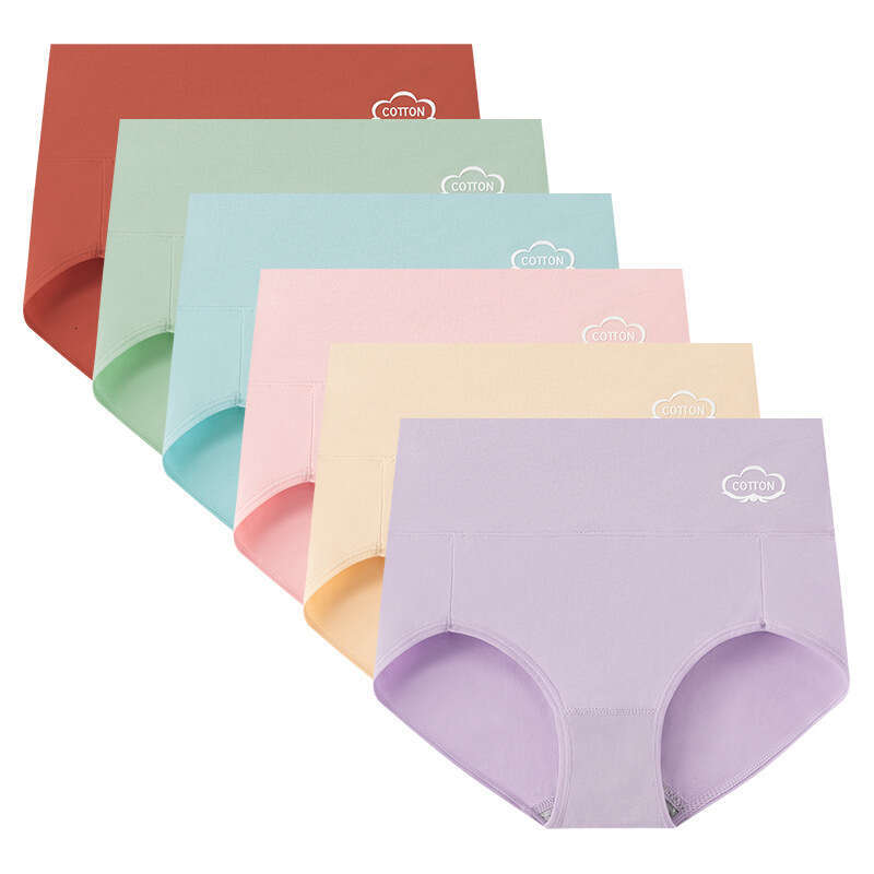 Cotton triangle pants for women, high waisted compression underwear, graphite thin antibacterial underwear
