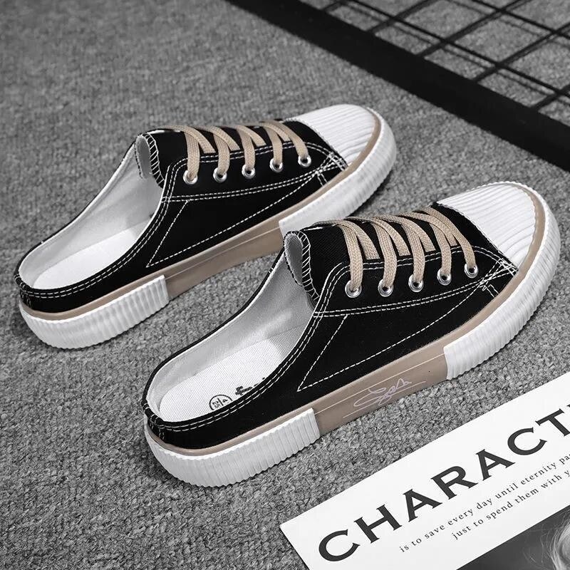 Designer Men's White Shoes Land Tour Leisure Lazy Set Sports Shoes Outdoor Walking Shoes