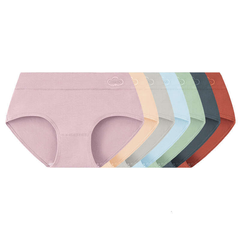 Graphite Pure Cotton Printed Triangle for Women, Mid Waist Antibacterial Underwear Calecon Panties Calzoncillos Underwear Women Lingerie
