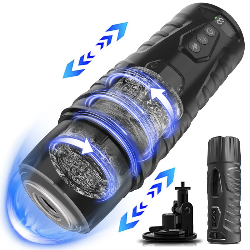 Male Masturbator Automatic With 7 Powerful Vibrating Thrusting Blowjob Masturbation Cup Pocket Pussy for Adult Men Sex Toys 240711