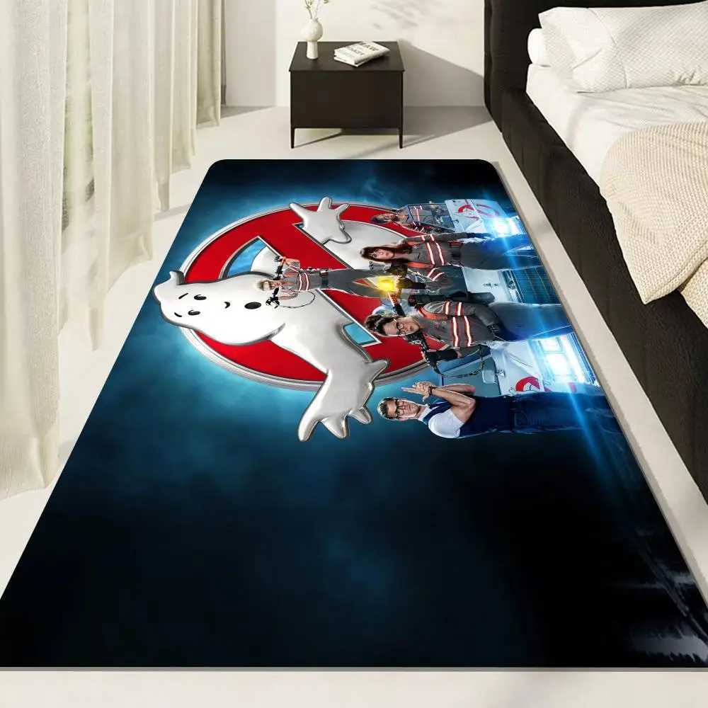 G-Ghostbusters Black Cell Floor Mat Room Mats Anti-slip Absorb Water Long Strip Cushion Bedroon Mat Household Carpets