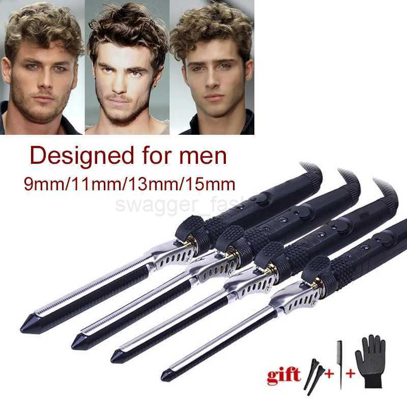 Mens boy Hair Curler Ceramic Hair Curling Wand Small Hair Deep Curly Hair Curlers Rollers Iron Rotating 360 DegreeB240719