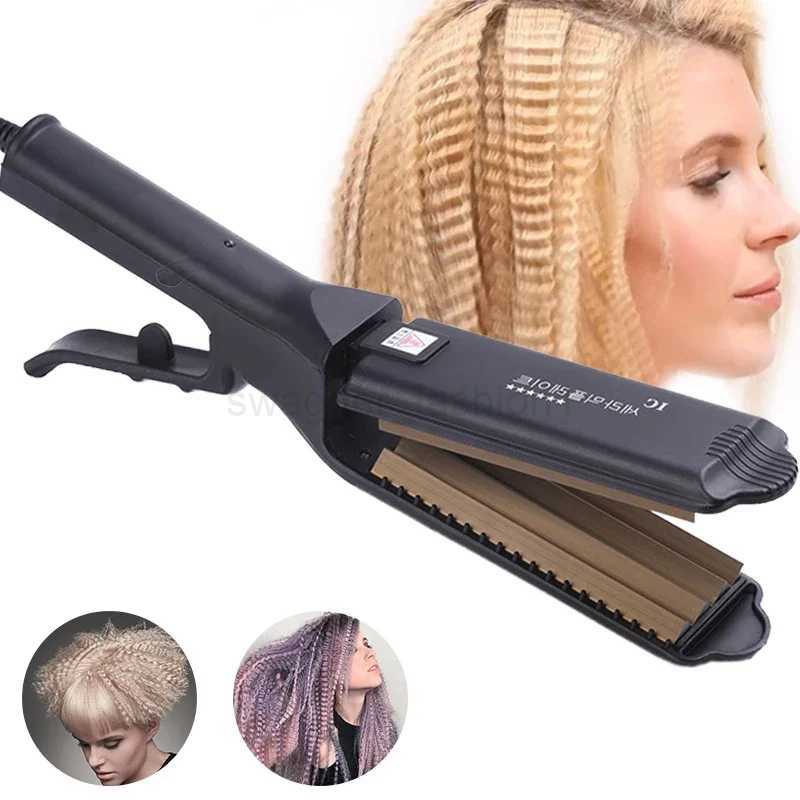 Ceramic Crimper Iron For Fluffy Hairstyle Curling Iron Corrugation Plate Crimper Hair Irons Anti Static Hair Crimping IronB240719