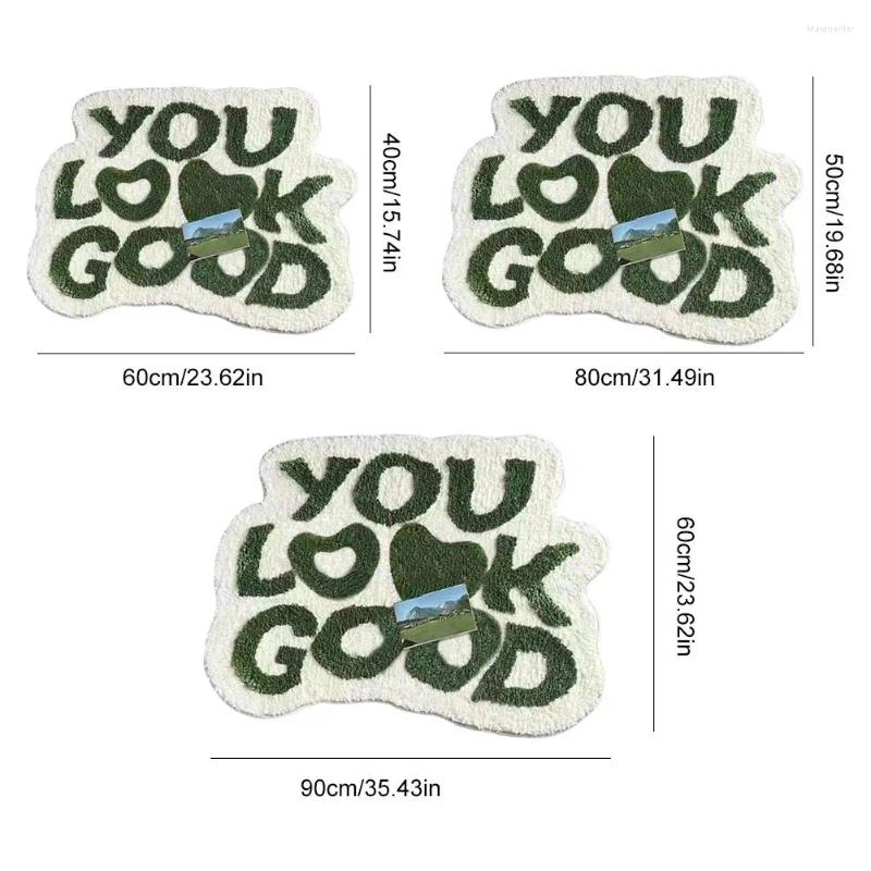 20 new Carpets Flocking You Look Good Rug Custom Handmade Living Room All-season Universal Household Absorbent Anti-slip Dirt-resistant H260226