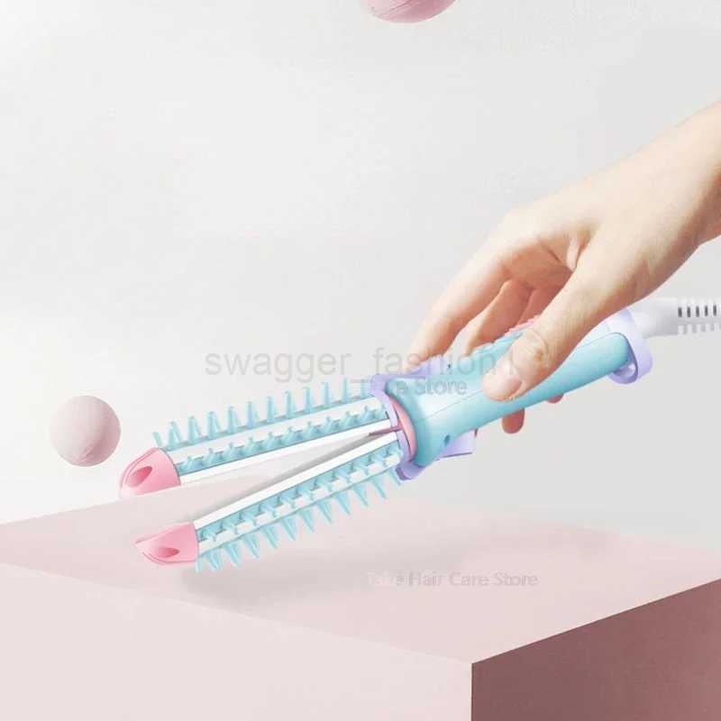 Electric Hair Curler Cute Hair Styling Appliances Curling Irons Dryers Travel Hair Straightener Ceramic Ionic Curler Hot BrushB240719