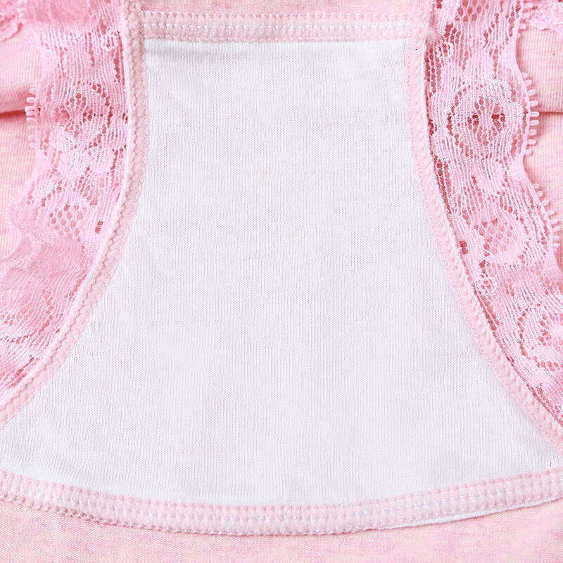 Colored Lace Seamless Triangle Underwear, Pure Cotton Belly Hugging Breathable High Waisted Women's Underwear Panties Women Underwear Lingerie Ca