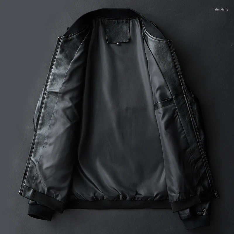 Men's Jackets Leather Jacket Bomber Motorcycle Men Biker PU Baseball Plus Size 7XL 2024 Fashion Causal Jaqueta Masculino J410