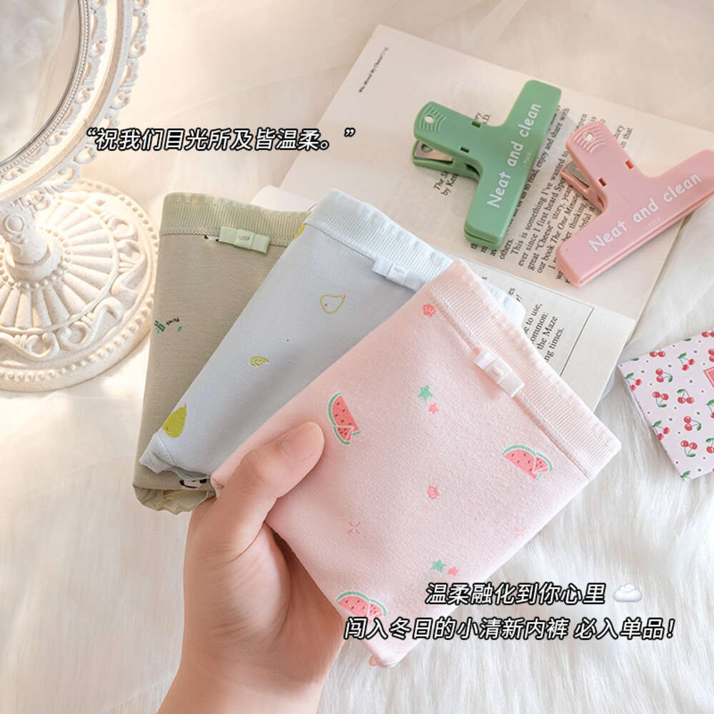 Fresh Women's Floral Cute Girl 7A Antibacterial Pure Cotton Underwear Women Women Underwear Calzoncillos Panties Calecon Lingerie Underwears Woma