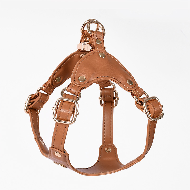Hot selling pet products comfortable waterproof leather dog harness for outdoors