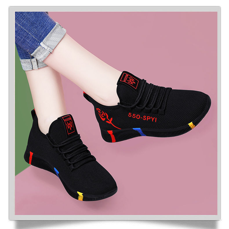 2025 NEW Style New Women s Vulcanized Female Casual Air Mesh Sneakers Comfort Lace up Hiking Shoes All match Women Footwear Sapatos b d