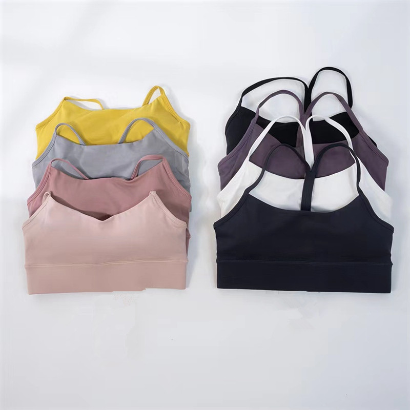 Women's Flow Y Sports Bra Women Yoga Fitness Gym Crop Tops Suit Female Sportswear Naked Feeling Soft Nylon Spandex Padded Underwear Bras