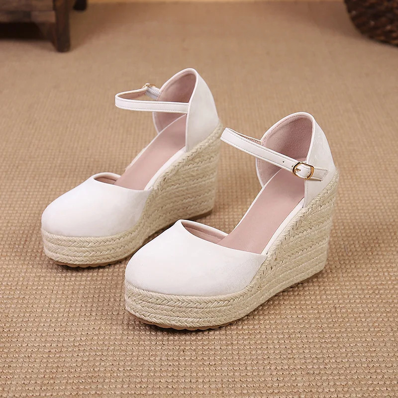 Lihuamao Comfort Wedges Platform Sandals Womens High Heels ESPAdrilles Pump Comfort CSual Shoes 240719