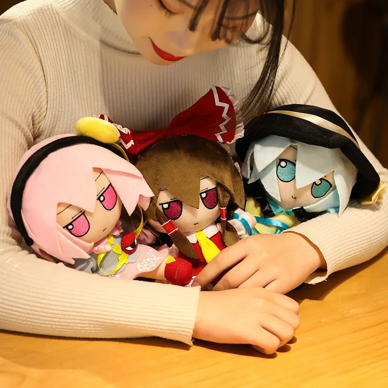 20CM Japan Anime TouHou Project Hakurei Reimu Kirisame Komeiji Koishi Cosplay Plush Doll Cute Stuffed Sitting Dolls Gifts 240719