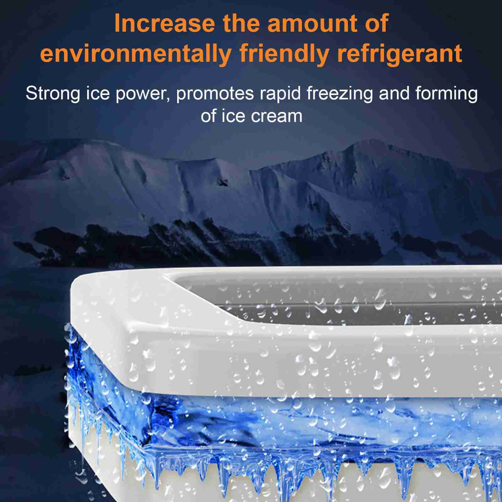 Multifunctional Ice Cream Maker Pan for Healthy Homemade-Frozen-Yogurt Ice Cream Maker Durable Cold Sweet Fried Food PlateM240719