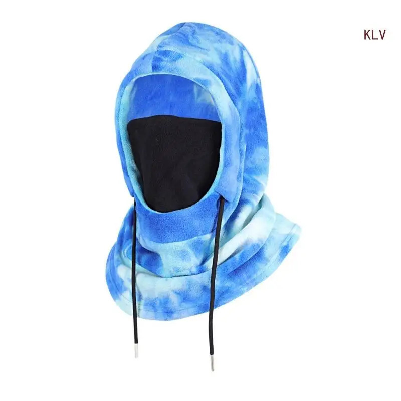 Cycling Hat Ski Winter Windproof Hat Outdoor Sports Bib Cold Padded Hoodies Mask Fleece Warm Hat Driving Neck Guard Hat 240712