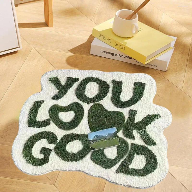 20 new Carpets Flocking You Look Good Rug Custom Handmade Living Room All-season Universal Household Absorbent Anti-slip Dirt-resistant H260226