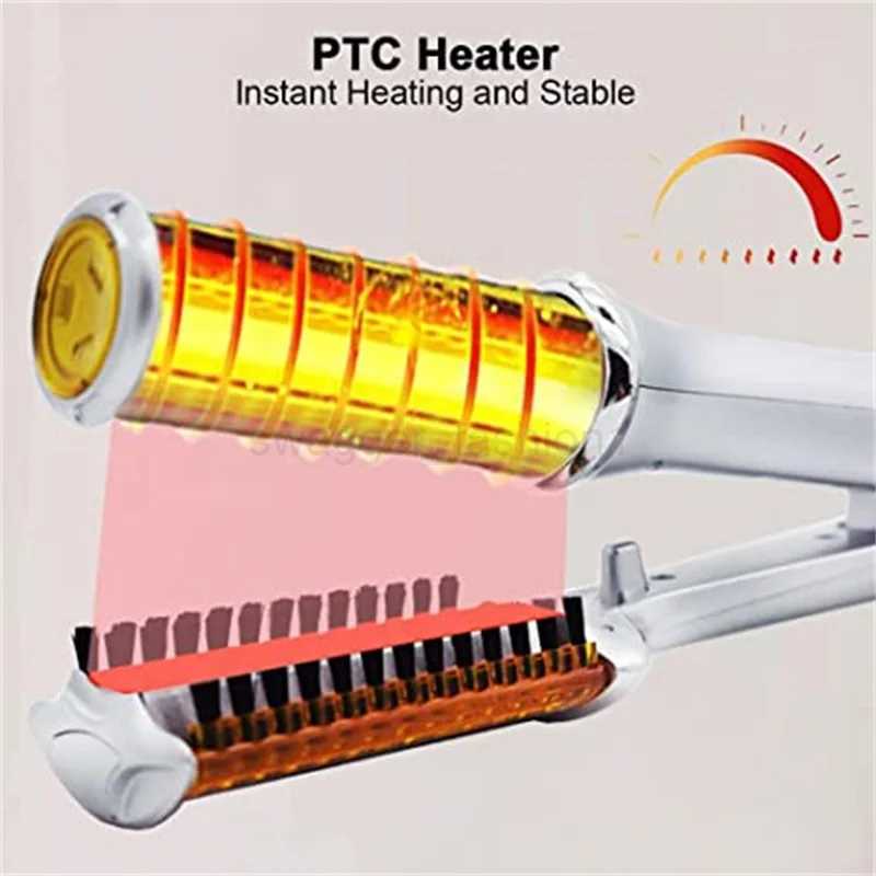 Hair Curler Iron Professional Curling Rotating Hair Brush Iron Curler Styler Curling Iron With Brush 2 In 1 Hair Styling ToolB240719