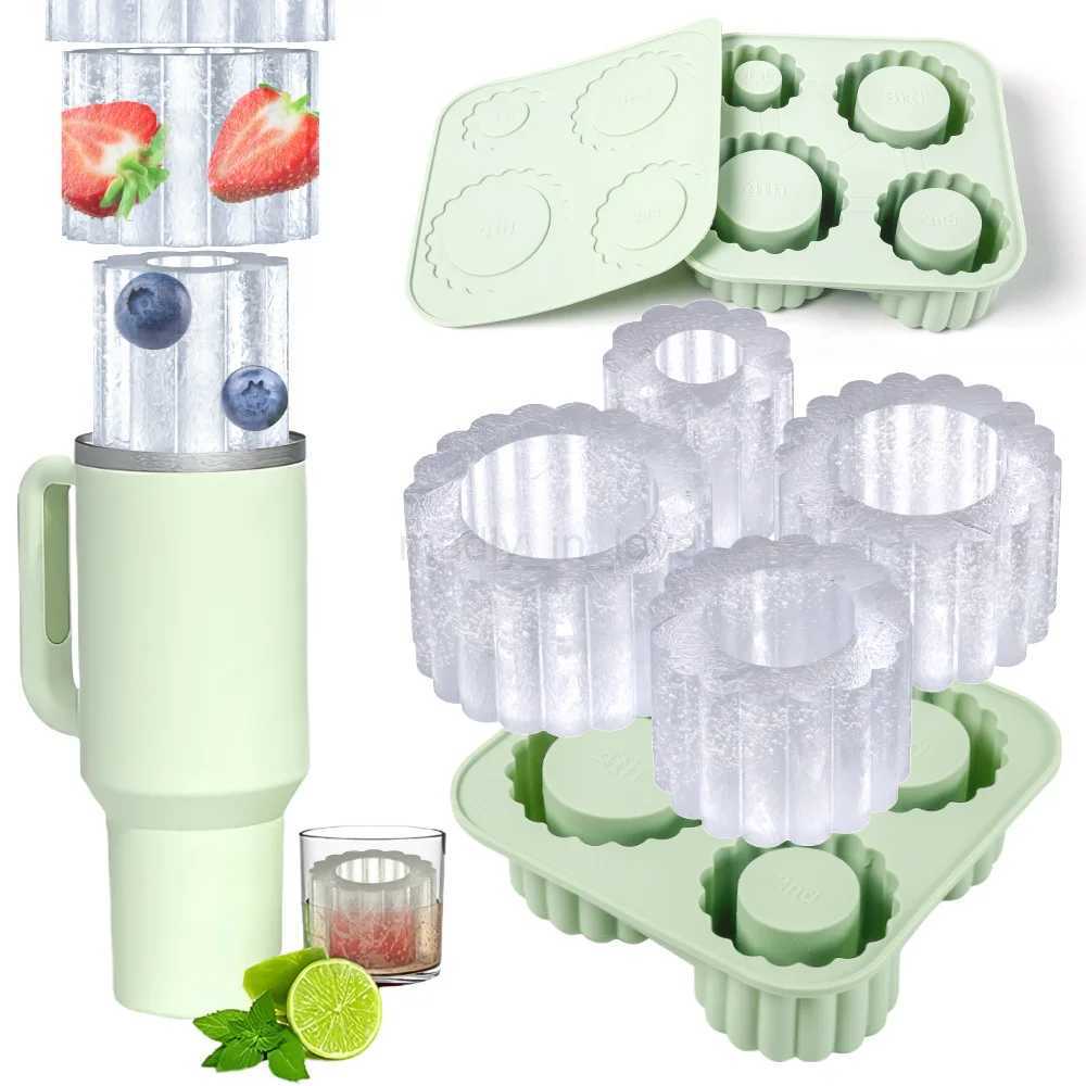 4 Grids Ice Cup Mold Silicone For Water Cup Large Capacity Ice Grid Ice Making Mold Creative Easy Release TrayM240719