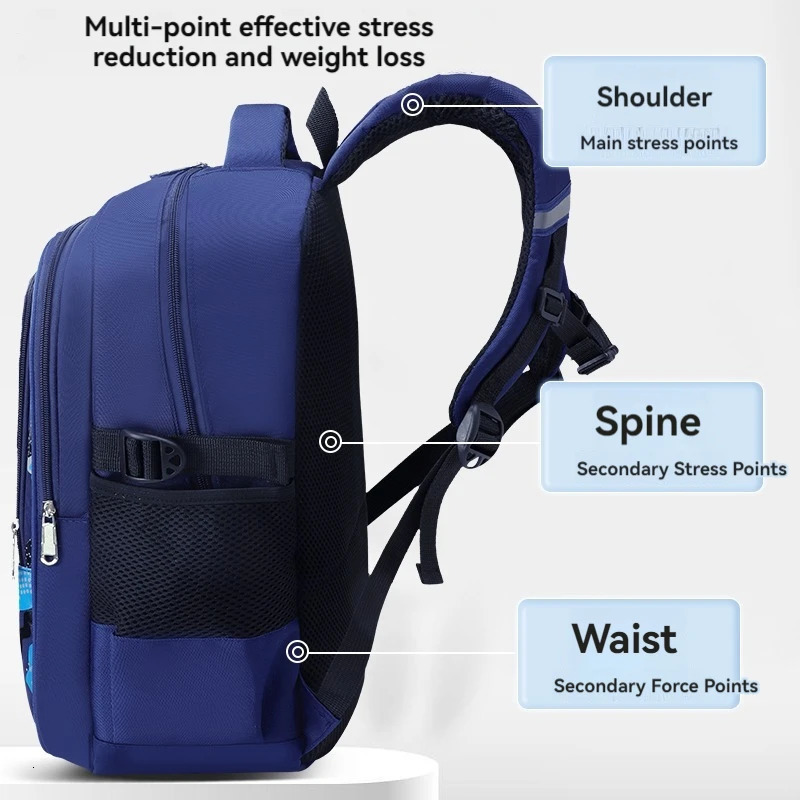 Elementary School Students Schoolbag Boys 1-3-6 Grades 6-12 Years Old Lightweight Leisure CHILDRENS Shoulder Bag Large Capa 240712