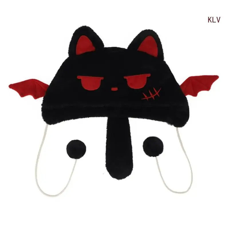 Girls Kitten Hat Y2K Furry Ears Hat Furry Kitten Head Gifts Warm Winter Hat Adult Children Furry Head Winter Po Props 240712