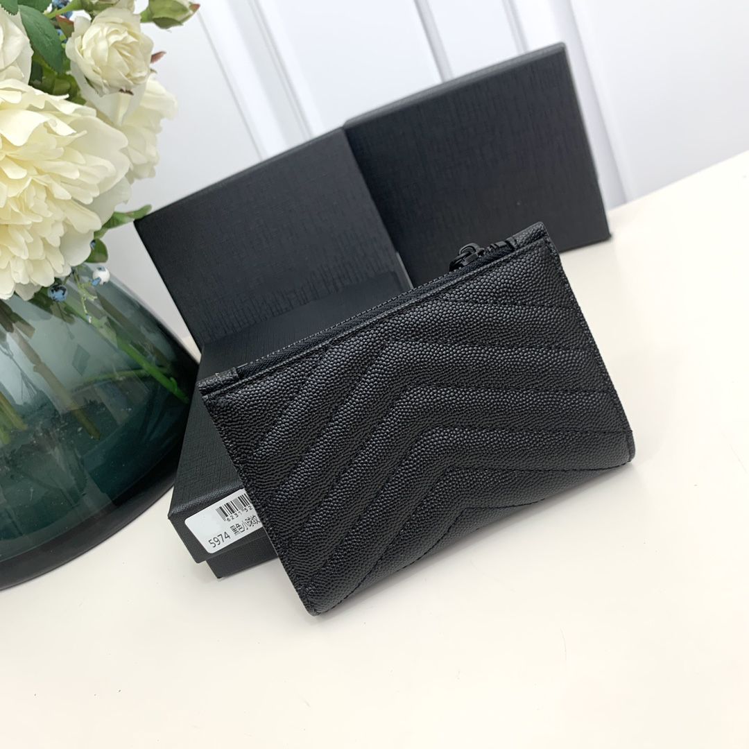 Luxury Designer Women Caviar Fold Wallets genuine leather Purses fashion Wallets