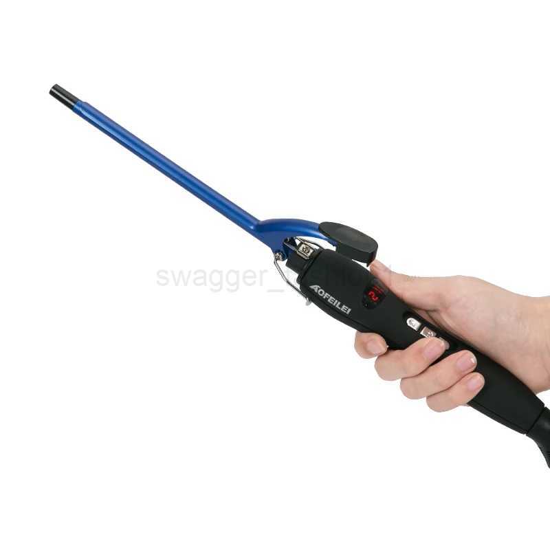 Aofeilei New Arrival professional 9mm curling iron Hair waver Pear Flower Cone electric curling wand roller styling toolsB240719