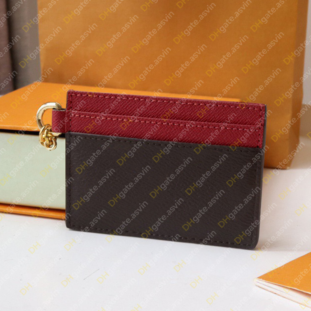 Ladies Purse Luxury Designer Compact Credit Card Holder&Coin Purse with Key Pouch Top Quality Leather Mirror Finish M82739 Flower Wallet