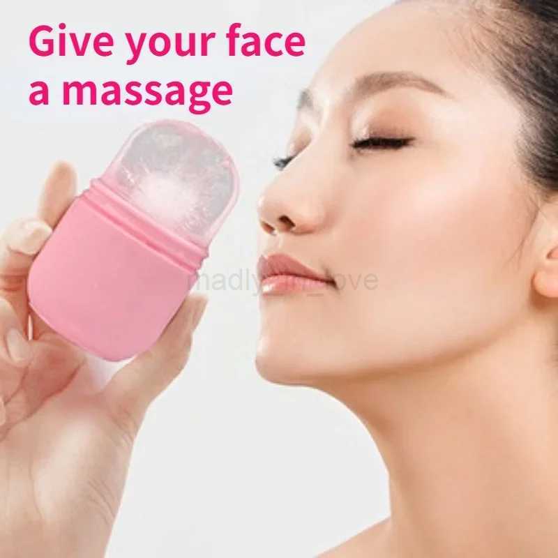 Beauty Tool Facial Roller Ice Cube Massage Face Contour Silicone Skin Care Lattice Cartoon Pore Shrinking Massager Portable MoldM240719