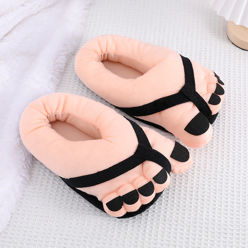 Fashionable Peculiar Foot Shape Funny Cartoon Funny Home Slippers Warm Anti-Slip Fun Slippers Bedroom Warm Shoes 708