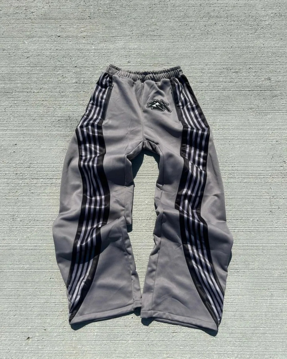 High Street Trend Striped Stretch Waist Women Long Pants Y2k Harajuku Fashion Loose Casual Sports Wide Leg Joggers Men 240713