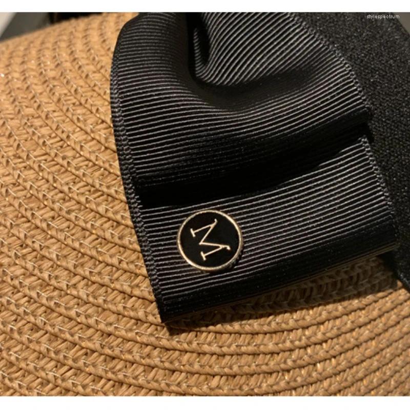 Wide Brim Hats Summer For Women Straw Hat Snapback Kpop Visors Beach Empty Top Outdoor Fashion Designer Ladies Sunhat