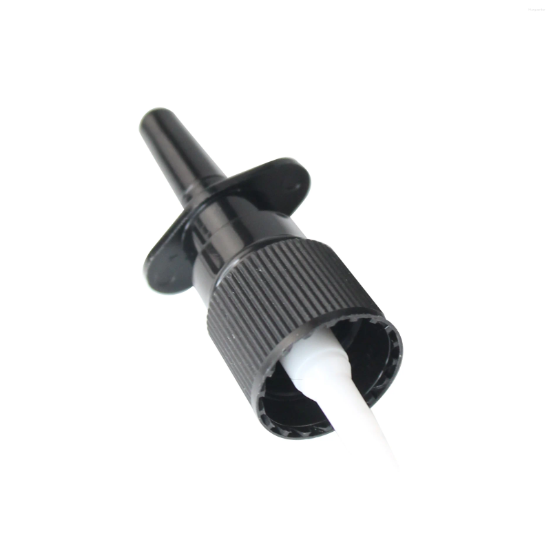 Storage Bottles 100pcs HDPE Black Empty Nasal Spray Bottle Pump Sprayer Mist Nose Portable Refillable Bottling Packaging