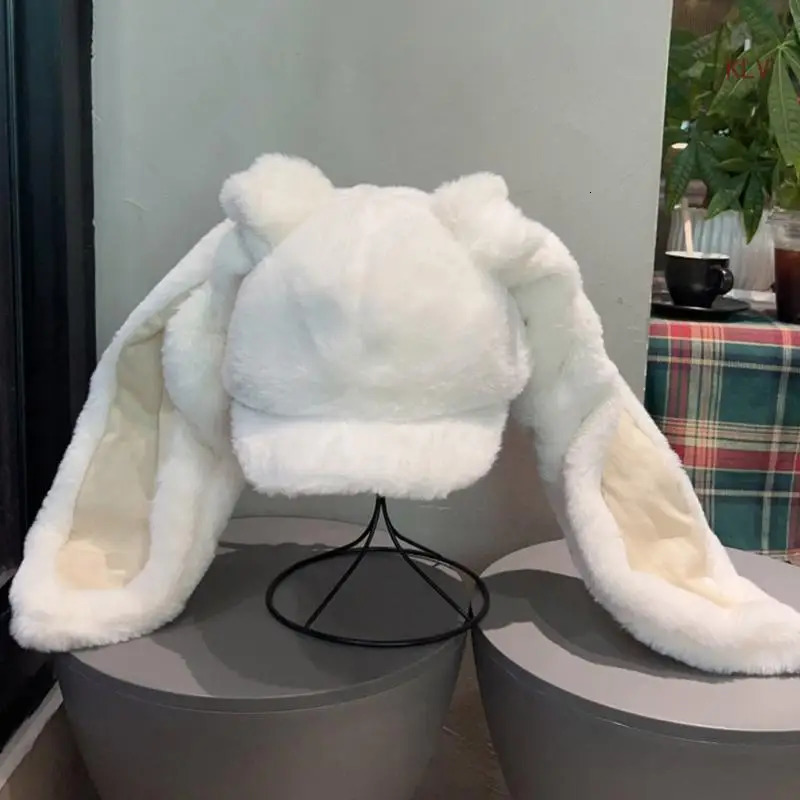 Holiday Winter Windproof Baseball Hat Breathable Visors Hat with Rabbits Ears Casual Hiphop Cycling Hat for Girls Teen 240712