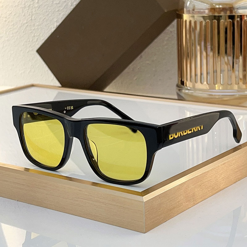 Brand Mens Womens acetate sunglasses BE4358 with letter logo design the legs for Womens designers square frame casual sunglasses UV400 protection top quality